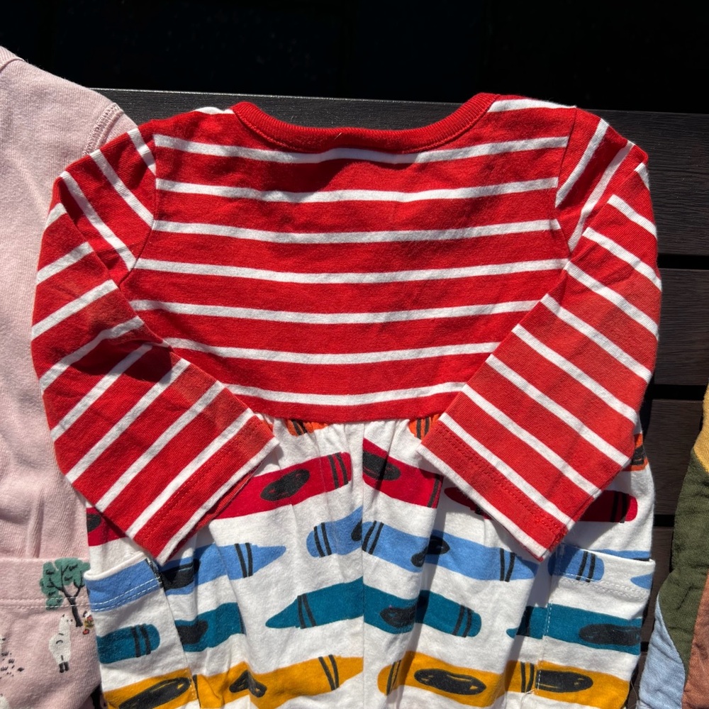 Hanna Andersson Set Lot 3-6 Months Dress Romper Pants Llama Crayons - Picture 6 of 6